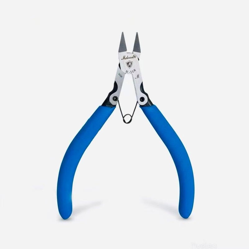 mshandto 5" Flush Cutter Wire Cutters, Ultra-Sharp Precision Side & Diagonal Cutting Pliers with Spring, Chrome Vanadium Steel Wire Snips for Electronics, Model, Floral, Plastic & Soft Wire - Image 1